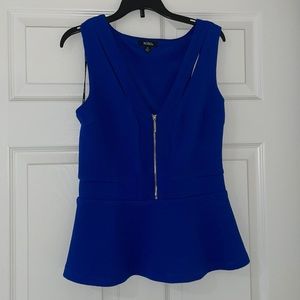 XOXO Royal blue peplum sleeveless top